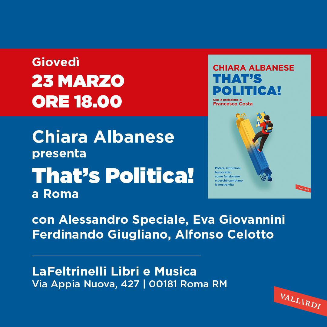 Presentazione del libro: "That's Politica"